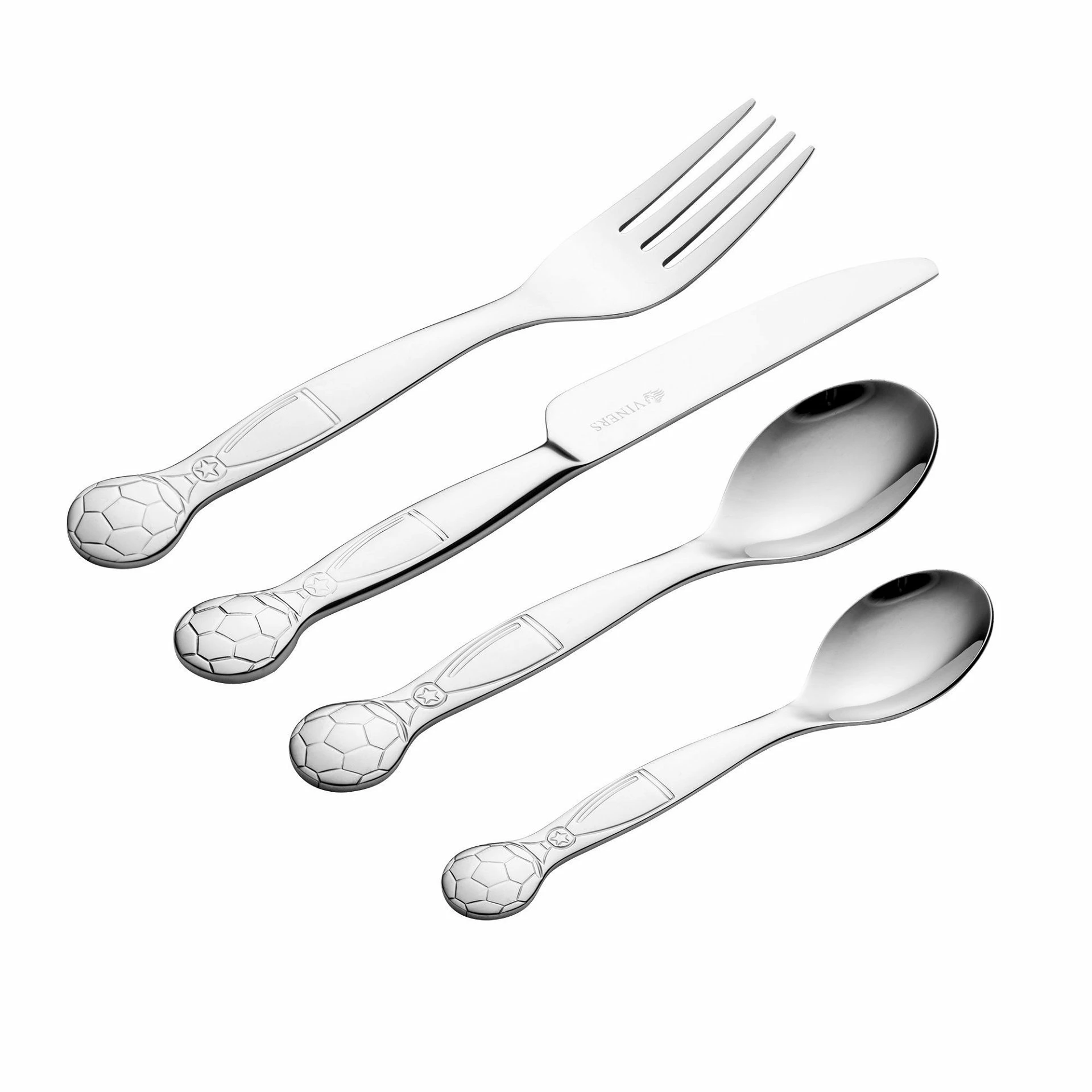 Viners 4-Piece Kids Flatware Set Giftbox | On The Ball 3 Viners 4-Piece Kids Flatware Set Giftbox | On The Ball