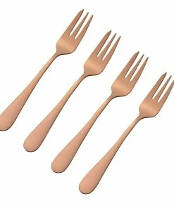 Viners Select 4-Piece Pastry Fork Set | Copper