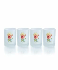 Fiesta® 14oz Double Old Fashioned Glasses (Set Of 4) | Floral Bouquet