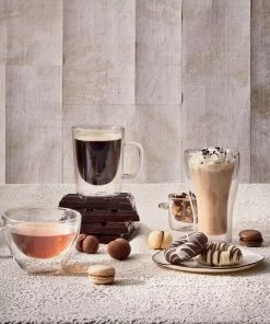 Luigi Bormioli Thermic Double Wall Glassware: 2pc Cappuccino Set (13oz) -Glassware & Drinkware Shop 08879.04 4