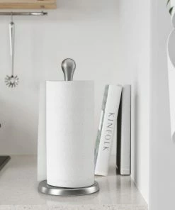 Umbra Tug Paper Towel Holder | Smoke -Glassware & Drinkware Shop 1001665 330746 582 tug pth smoke nickel i02