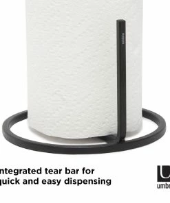 Umbra Squire Vertical Paper Towel Holder | Black -Glassware & Drinkware Shop 1004313 040 squire blk co02