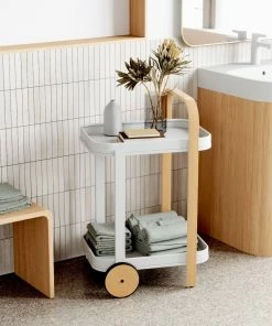 Umbra Bellwood Bar/Serving Cart | White-Natural 15 Umbra Bellwood Bar/Serving Cart | White-Natural -Glassware & Drinkware Shop 1015392 668 bellwood bar cart i04