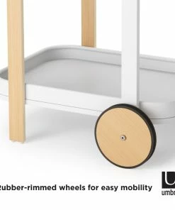 Umbra Bellwood Bar/Serving Cart | White-Natural 12 Umbra Bellwood Bar/Serving Cart | White-Natural -Glassware & Drinkware Shop 1015392 668 bellwood bar cart wht nat co02