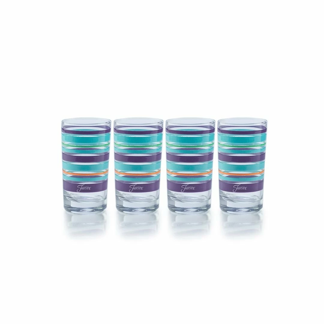 Fiesta® 7oz Juice Glasses (Set Of 4) | Desert Stripes 3 Fiesta® 7oz Juice Glasses (Set Of 4) | Desert Stripes