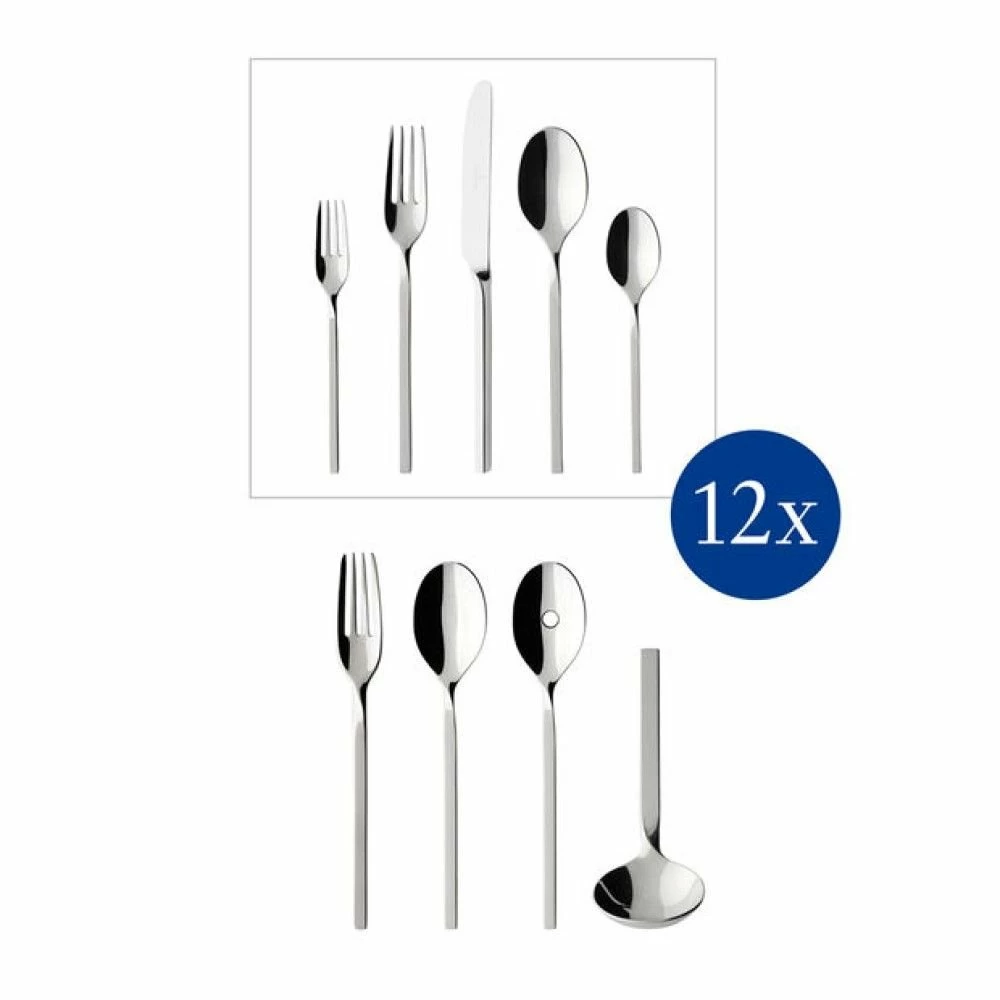 Villeroy & Boch 64-Piece Stainless Steel Flatware & Serving Set | New Wave 4 Villeroy & Boch 64-Piece Stainless Steel Flatware & Serving Set | New Wave - Image 2
