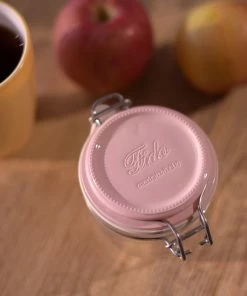 Bormioli Rocco 6.75oz Swing Top Fido Jar | Pink Top -Glassware & Drinkware Shop 141360mrg121313 2