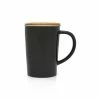 Bredemeijer 14oz Ceramic Tea Mug With Bamboo Lid | Black 2 Bredemeijer 14oz Ceramic Tea Mug With Bamboo Lid | Black -Glassware & Drinkware Shop 142009