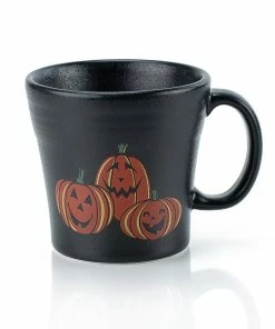 Fiesta® 15oz Tapered Mug | Trio Of Happy Pumpkins