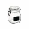 Bormioli Rocco 0.75L Swing Top Storage Jar With Chalkboard Label -Glassware & Drinkware Shop 149280mrg321656