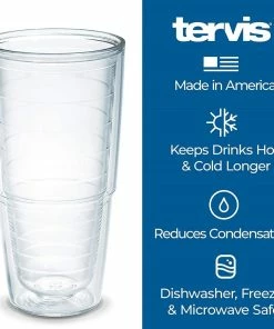 Tervis® 24oz Double-Walled Insulated Tumbler With Lid | Fiesta® Stripes - Lapis -Glassware & Drinkware Shop 24tumbler3 6
