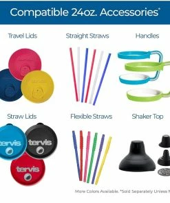 Tervis® 24oz Double-Walled Insulated Tumbler With Lid | Fiesta® Stripes - Lapis -Glassware & Drinkware Shop 24tumbler5 6