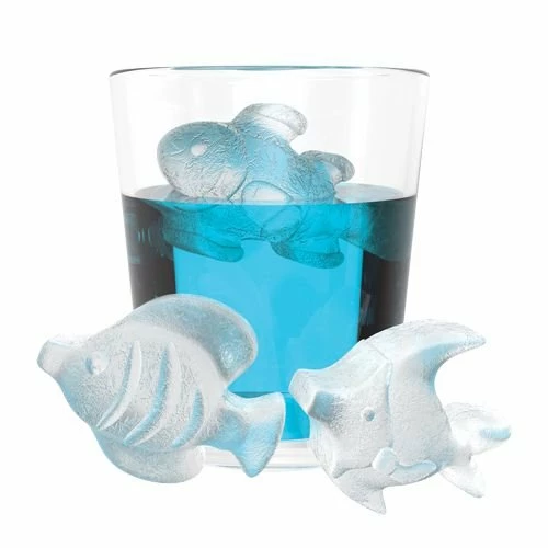 True Brands Fish Silicone Ice Cube Tray 3 True Brands Fish Silicone Ice Cube Tray