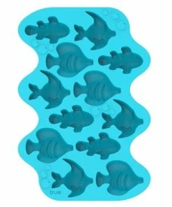 True Brands Fish Silicone Ice Cube Tray -Glassware & Drinkware Shop 3329 true fabrications silicone fish ice cube tray