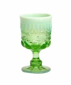 Mosser Glass Eye Winker 10oz Goblet | Green Opal
