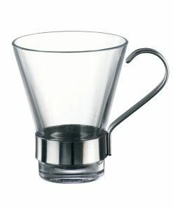 Bormioli Rocco Ypsilon Espresso With Metal Handle | Set Of 4