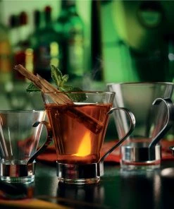 Bormioli Rocco Ypsilon Espresso With Metal Handle | Set Of 4 -Glassware & Drinkware Shop 430400grb021990 3