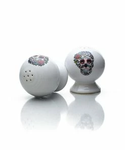 Fiesta® Salt & Pepper Set | Sugar Skull And Vine (White)