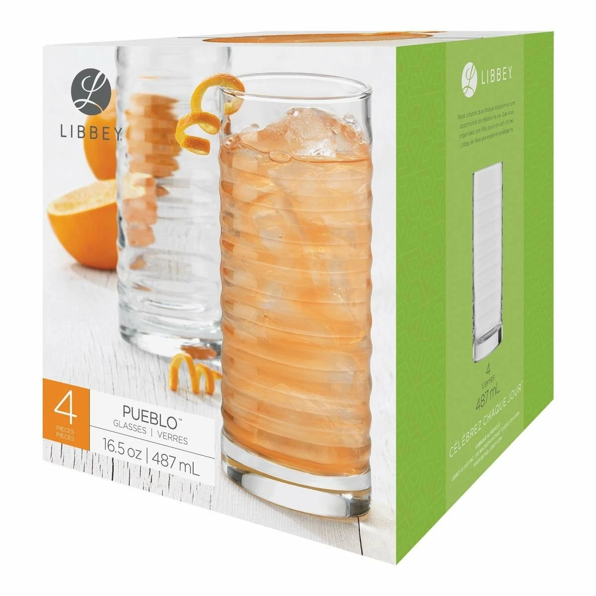 Libbey Pueblo 16.5oz Cooler Glasses | Set Of 4 6 Libbey Pueblo 16.5oz Cooler Glasses | Set Of 4 - Image 4