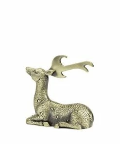 True Brands Rustic Holiday Gilded Deer Bottle Opener