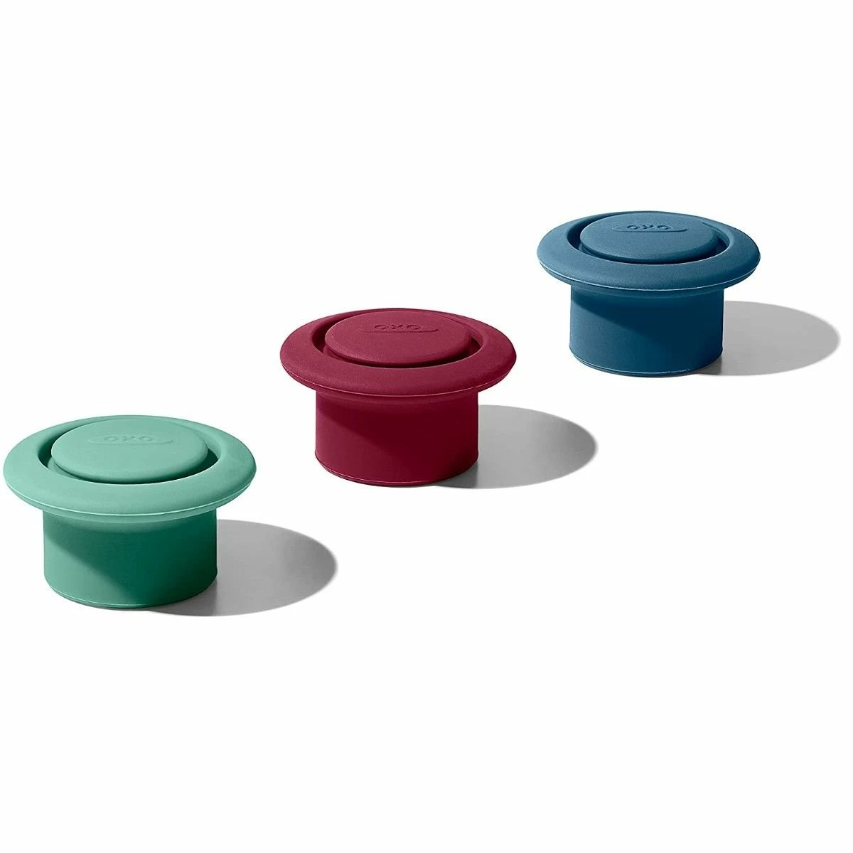 OXO Good Grips Silicone Wine Stoppers | Set Of 3 3 OXO Good Grips Silicone Wine Stoppers | Set Of 3