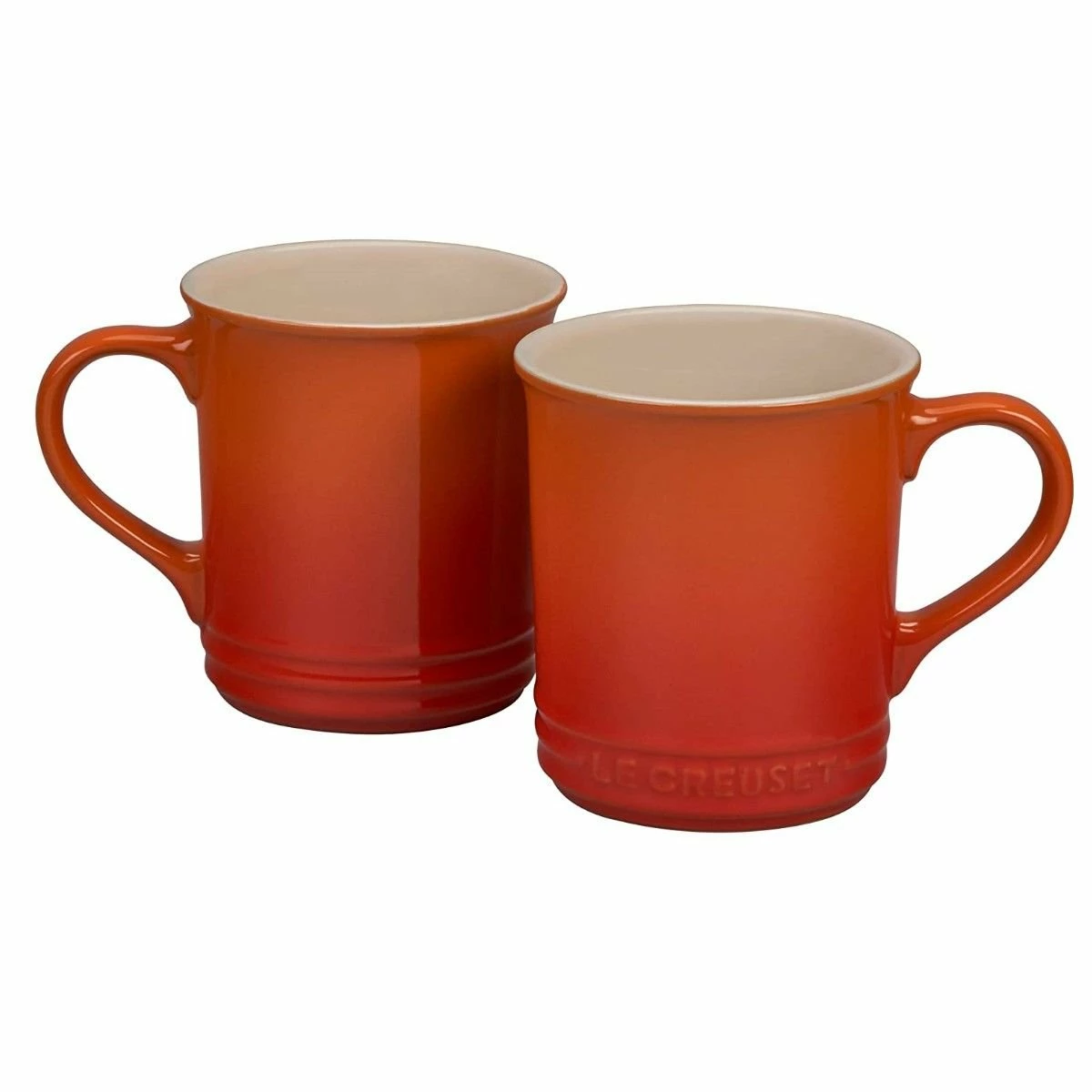 Le Creuset 1.25 Qt. Demi Kettle Tea Pot + 2 - 14oz Mugs Set | Flame Orange 4 Le Creuset 1.25 Qt. Demi Kettle Tea Pot + 2 - 14oz Mugs Set | Flame Orange - Image 2