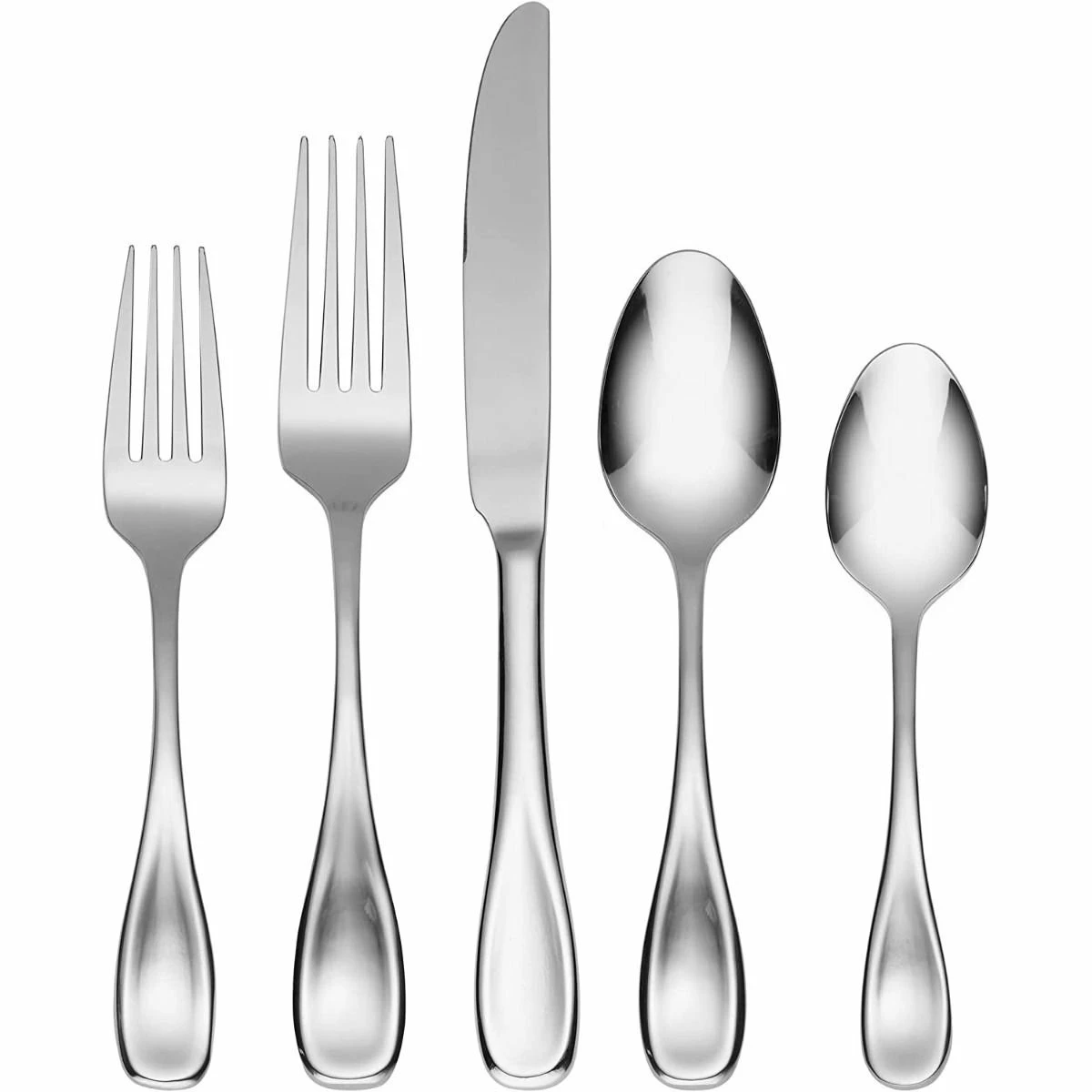 Oneida Brushed Satin 18/0 Stainless Steel 45-Piece Flatware Set | Voss 3 Oneida Brushed Satin 18/0 Stainless Steel 45-Piece Flatware Set | Voss