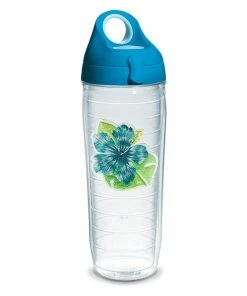 Tervis® 24oz Double-Walled Insulated Tumbler With Water Bottle Lid | Island Hibiscus - Teal