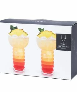 Viski® Crystal Pearl Diver Glasses -Glassware & Drinkware Shop 6430 viski raye pearl diver retro tiki crystal cocktail glasses 03 53757.1612203908