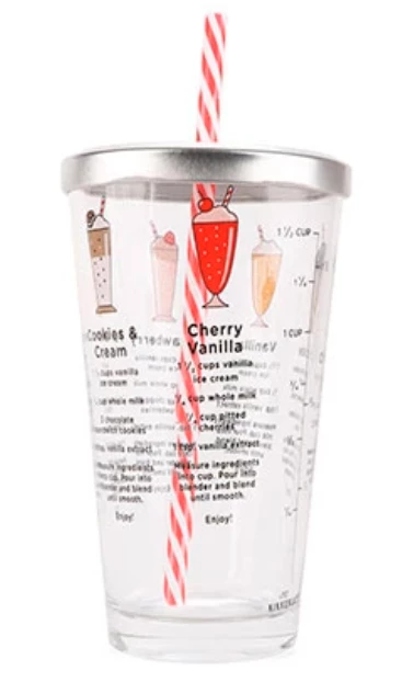 Kikkerland Recipe Glass | Milkshake 4 Kikkerland Recipe Glass | Milkshake - Image 2