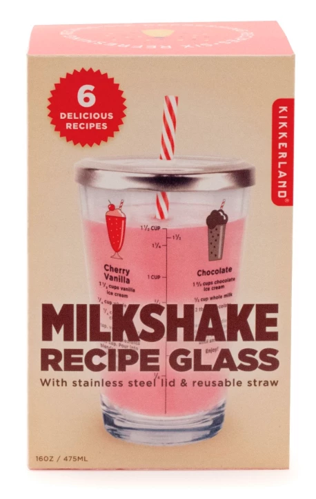 Kikkerland Recipe Glass | Milkshake 3 Kikkerland Recipe Glass | Milkshake