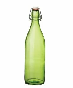 Bormioli Rocco 33.75oz Swing Top Giara Glass Bottle | Lime Green