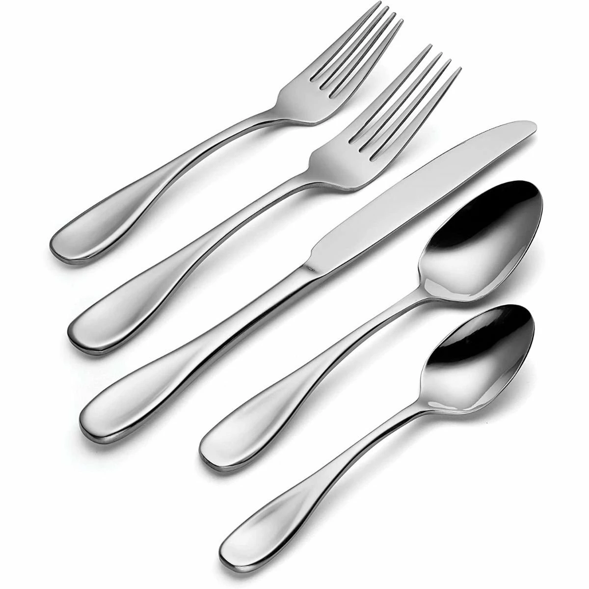 Oneida Brushed Satin 18/0 Stainless Steel 45-Piece Flatware Set | Voss 6 Oneida Brushed Satin 18/0 Stainless Steel 45-Piece Flatware Set | Voss - Image 4