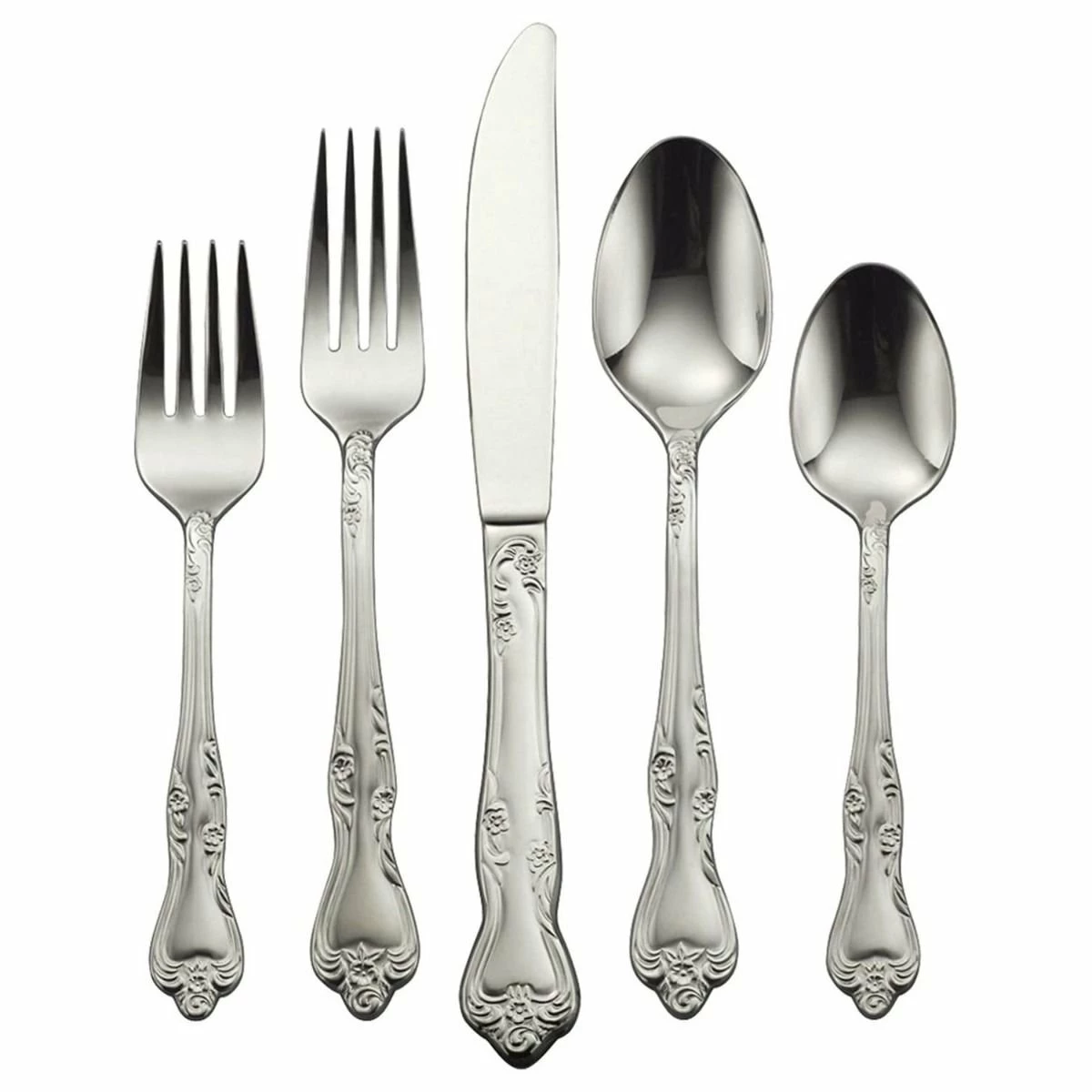 Oneida 18/0 Stainless Steel 45-Piece Flatware Set | Azalea 3 Oneida 18/0 Stainless Steel 45-Piece Flatware Set | Azalea
