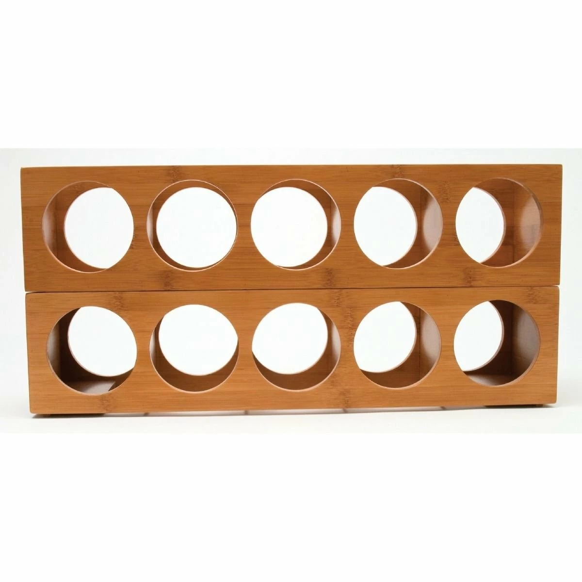 Lipper International Stacking 5-Bottle Wine Rack | Bamboo 5 Lipper International Stacking 5-Bottle Wine Rack | Bamboo - Image 3