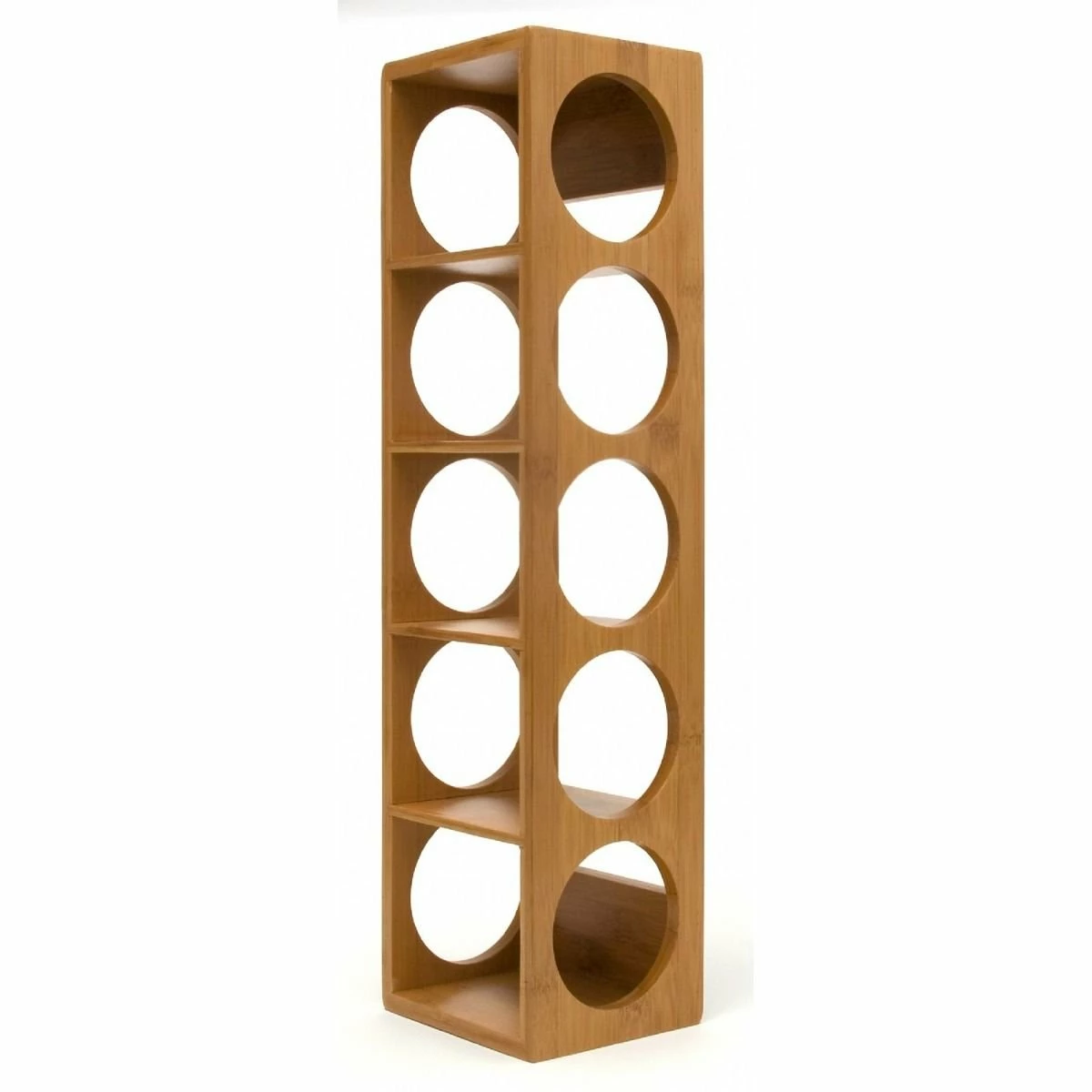Lipper International Stacking 5-Bottle Wine Rack | Bamboo 4 Lipper International Stacking 5-Bottle Wine Rack | Bamboo - Image 2