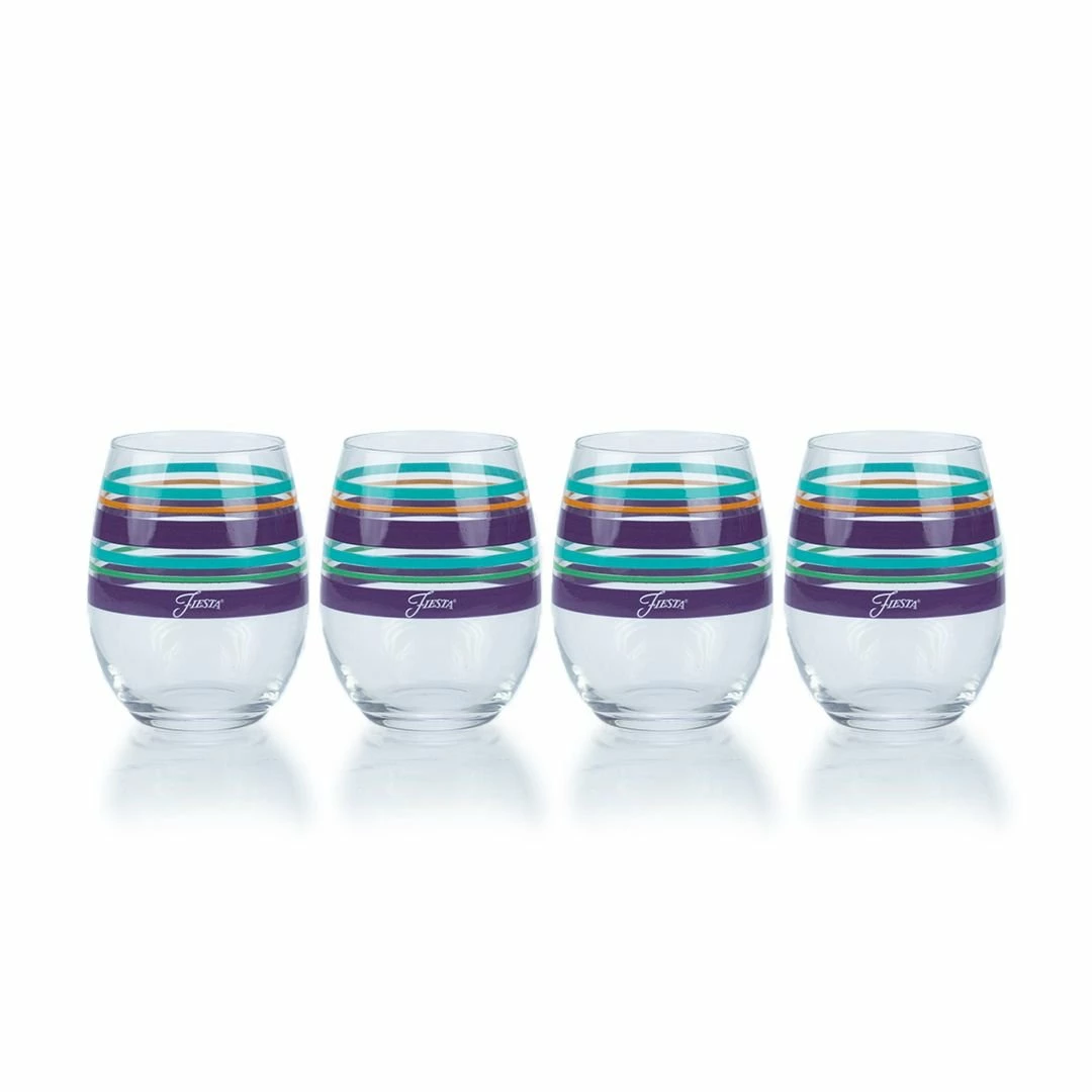 Fiesta® Drinkware Set Of 12 | Desert Stripes 6 Fiesta® Drinkware Set Of 12 | Desert Stripes - Image 4