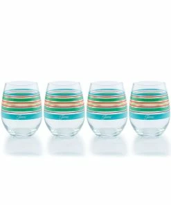 Fiesta® 15oz Stemless Glassware (Set Of 4) | Rainbow Radiance