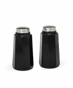 Mosser Glass Panel Salt And Pepper Shakers | Black Raspberry
