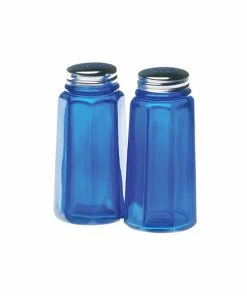 Mosser Glass Panel Salt And Pepper Shakers | Cobalt