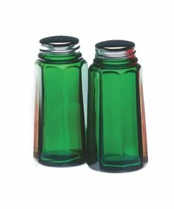 Mosser Glass Panel Salt And Pepper Shakers | Hunter Green