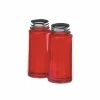 Mosser Glass Panel Salt And Pepper Shakers | Red 2 Mosser Glass Panel Salt And Pepper Shakers | Red -Glassware & Drinkware Shop 930r