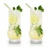 Viski® Deco Crystal Highball Glasses -Glassware & Drinkware Shop 9540 true