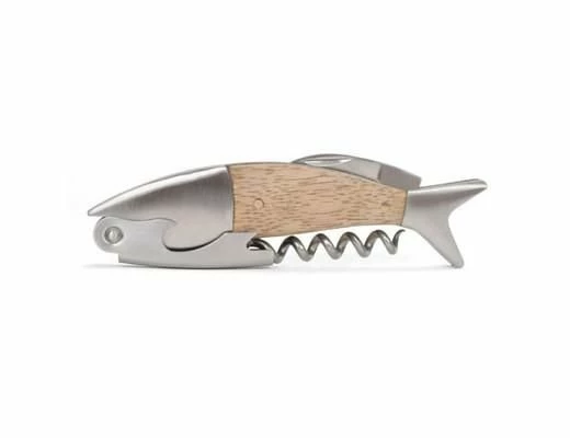 Kikkerland Corkscrew Bottle Opener | Fish 3 Kikkerland Corkscrew Bottle Opener | Fish