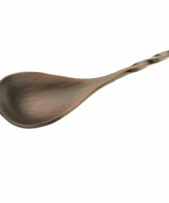 Mercer Barfly 13.2" Japanese-Style Bar Spoon | Antique Copper -Glassware & Drinkware Shop barfly japanese style bar spoon spoon