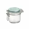 Bormioli Rocco 6.75oz Swing Top Fido Jar | Blue Top -Glassware & Drinkware Shop bluejar