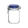 Bormioli Rocco 1L Swing Top Fido Canning Jar | Blue Lid -Glassware & Drinkware Shop bormioli rocco fido canning jar with hinged blue lide 1 liter 149530m04321877