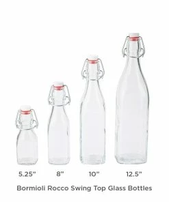 Bormioli Rocco 8.5oz Swing Top Glass Bottle 14 Bormioli Rocco 8.5oz Swing Top Glass Bottle -Glassware & Drinkware Shop bormioli rocco emilia glass bottles red height 2 1