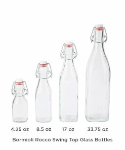 Bormioli Rocco 8.5oz Swing Top Glass Bottles | 60-pack -Glassware & Drinkware Shop bormioli rocco emilia glass bottles red 3 2