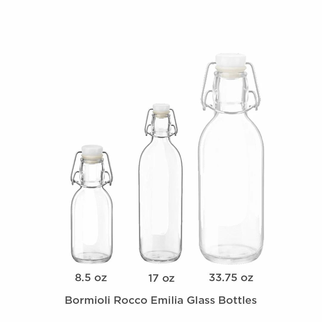 Bormioli Rocco 8.5oz Emilia Glass Bottle 4 Bormioli Rocco 8.5oz Emilia Glass Bottle - Image 2
